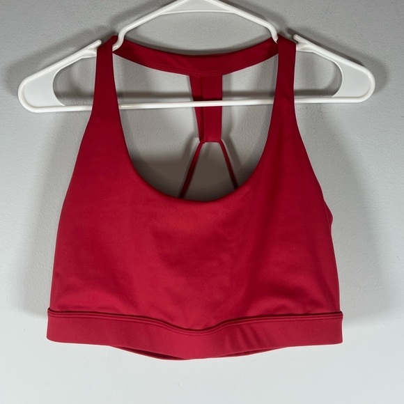 Savvi Estelle Sports Bra Deep Scarlet Pink Strappy Back Large - Picture 2 of 5
